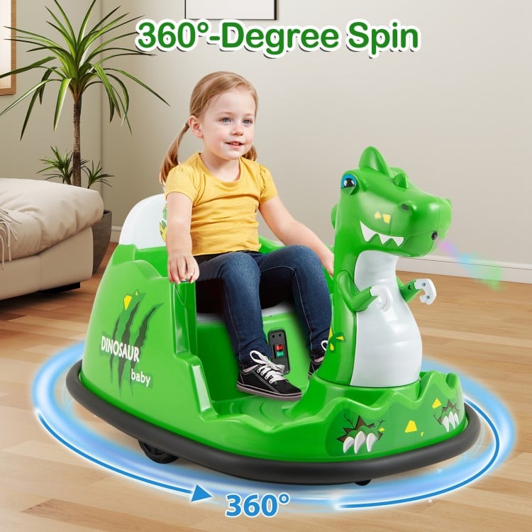 12V Bumper Car with Spray Function and Remote Control for Toddlers Aged 2-5 - Gallery View 10 of 12