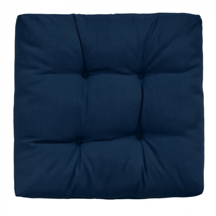 Navy 21x21 inch patio chair seat cushion with 4" high resilience cotton, waterproof and sun-resistant for.