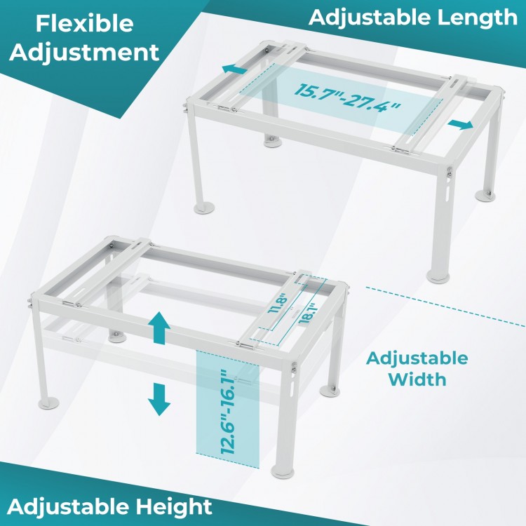 Adjustable ground stand for mini split AC units, featuring flexible height, width, and length for versatile.