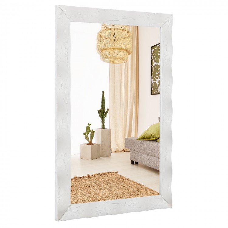 41.5 x 28 inches Farmhouse Wall Mirror with Solid Wood Frame - Gallery View 1 of 10