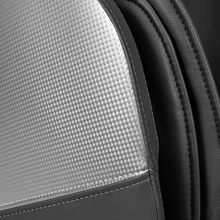 Close-up of the Massage Chair Capsule's soft PU leather surface with a textured design for comfort and durability.