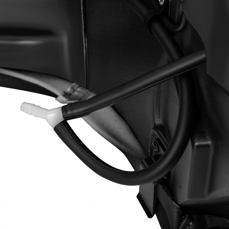 Close-up of the black connection tube for the Massage Chair Capsule - Therapy 03, designed for easy attachment and use.