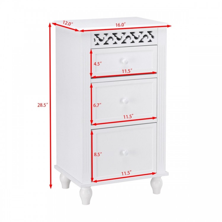 Bathroom Wood Collection Storage Organizer Floor Cabinet - Gallery View 4 of 13