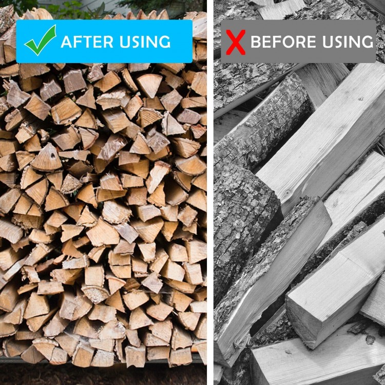 Firewood storage log rack with PVC cover, accommodating 14"-24" logs, ensuring ventilation and moisture resistance.