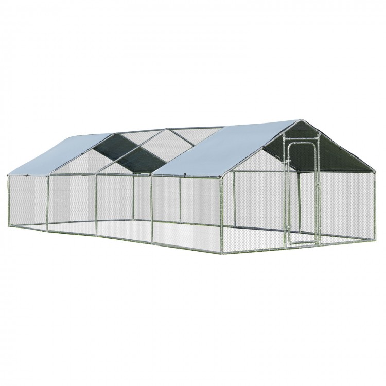 Large Walk In Chicken Coop with Roof Cover BackyardCostway Gallery View 3 of 10