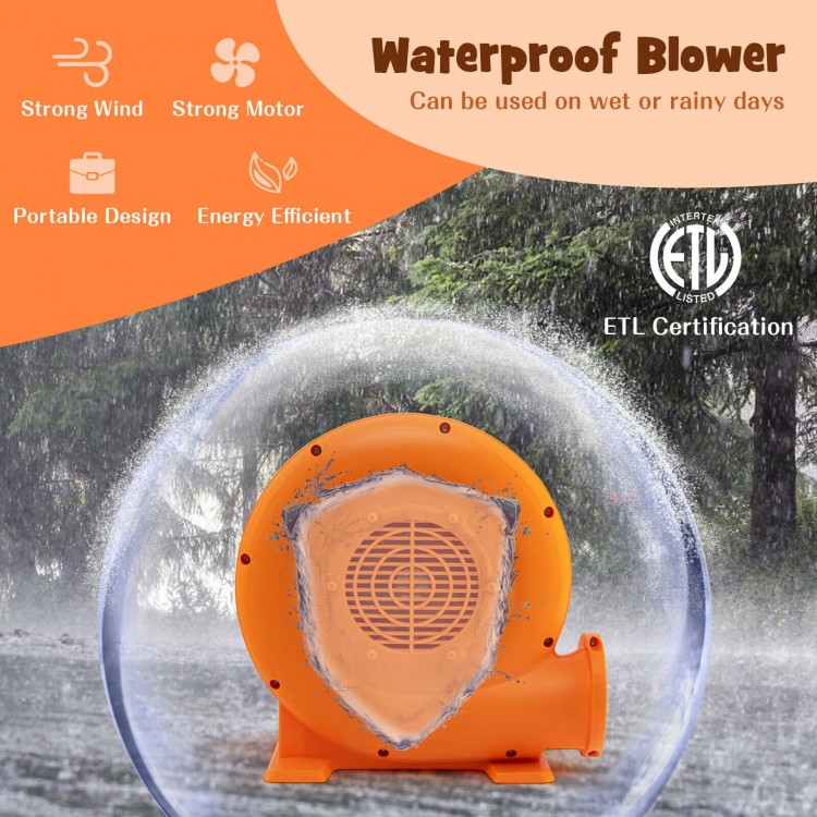 380W waterproof air blower with strong wind, ETL certification, and 25ft GFCI plug for safe outdoor use.