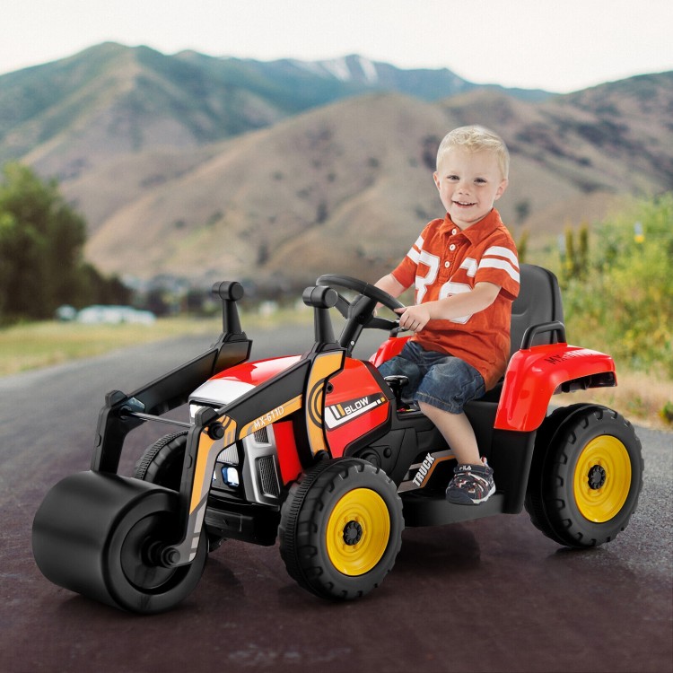12V Kids Ride on Road Roller with 2.4G Remote Control - Costway