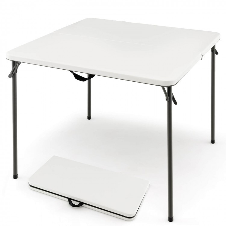 Folding Camping Table with Rustproof Steel Frame and All-Weather HDPE Tabletop - Gallery View 1 of 10