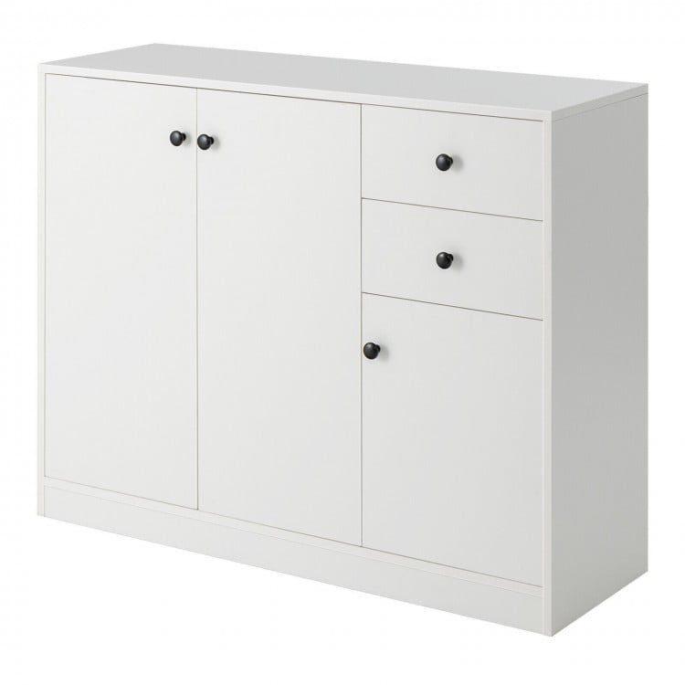 Modern Buffet Sideboard with 2 Pull-out Drawers and Adjustable Shelf for Kitchen - Gallery View 1 of 10