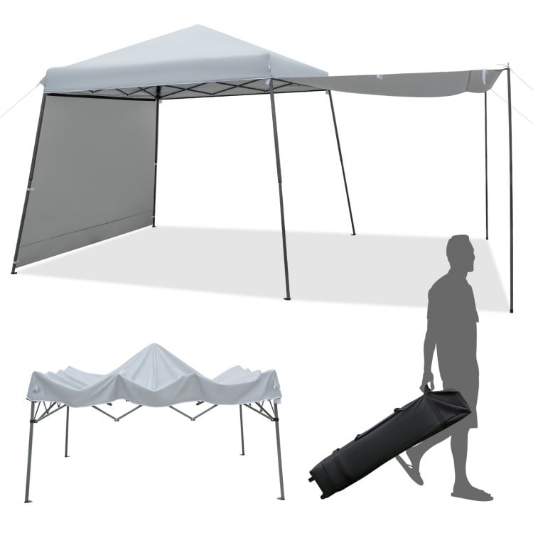 Patio 10x10FT Instant Pop-up Canopy Folding Tent with Sidewalls and Awnings for Outdoor - Gallery View 1 of 10