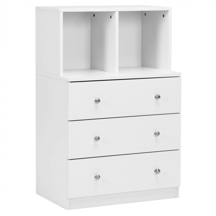 3 Drawer Dresser with Cubbies Storage Chest for Bedroom Living Room - Gallery View 1 of 11