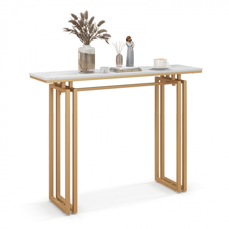 43.5 Inch Console Table with Heavy-duty Metal Frame - Costway