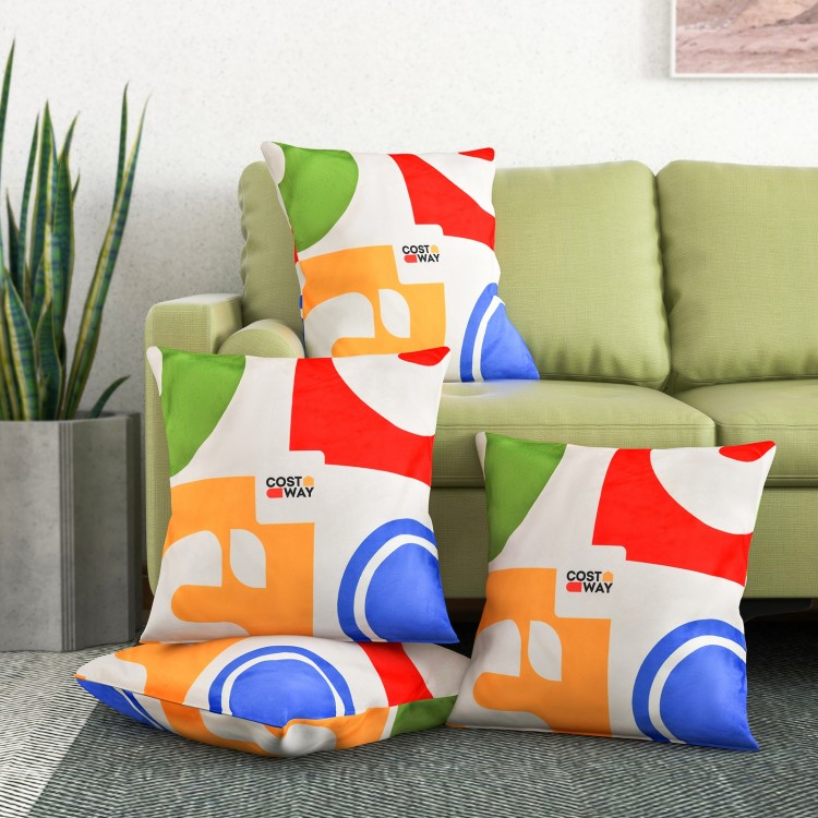 18 x 18 Inches Square Throw Pillows with Removable and Washable