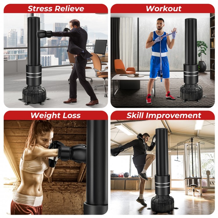 Freestanding Punching Bag 71 Inch Boxing Bag with 25 Suction Cups Gloves and Filling Base - Gallery View 8 of 9