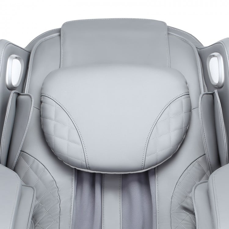 Close-up of the gray head cushion of the Provox 27-Comfort 2D Full Body Massage Chair with removable design.
