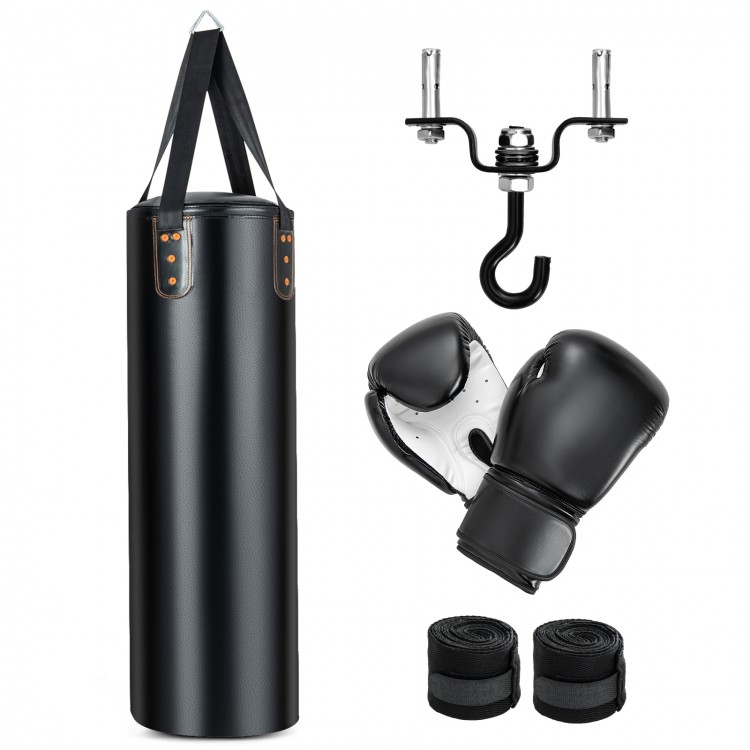 4-In-1 Hanging Punching Bag Set with Punching Gloves and Ceiling Hook - Gallery View 1 of 10