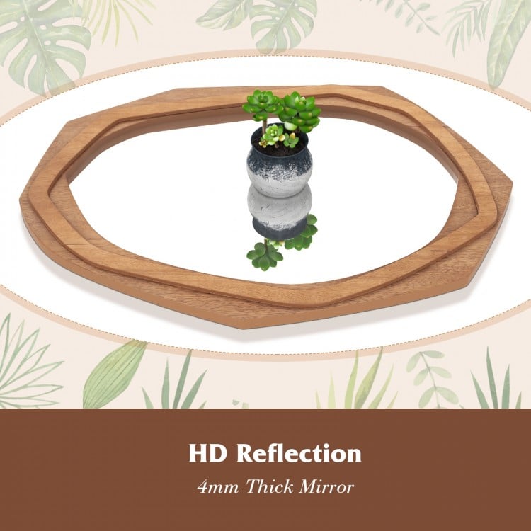 Irregular framed wall mirror with a 4mm thick HD reflection, perfect for adding elegance to any room.