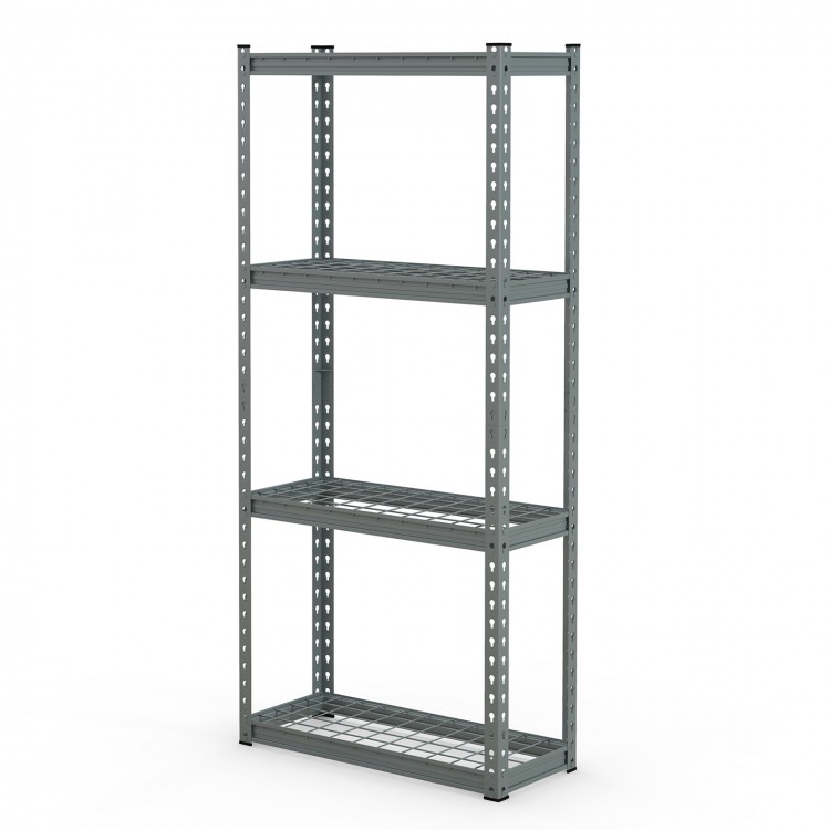 4-Tier Metal Shelving Unit with Anti-slip Foot Pad and Anti-tipping Device - Gallery View 1 of 7