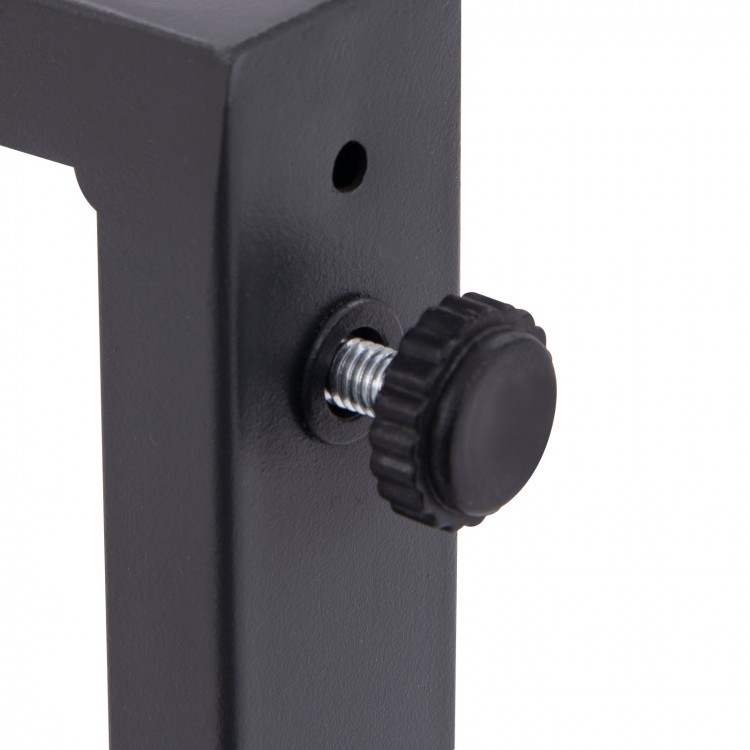 Close-up of the adjustable footpad on the heavy-duty metal frame of the 3 Piece Patio Gliding Set for enhanced.