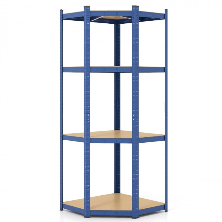 4-Tier Corner Shelving Unit Adjustable Garage Storage Utility Rack for Warehouse - Gallery View 1 of 10