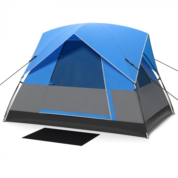 3 Person Outdoor Camping Tent with Removable Floor Mat for Camping Hiking Traveling - Gallery View 1 of 11