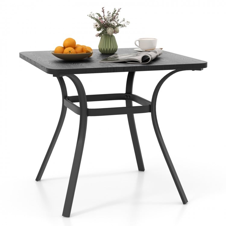 32 Inch Patio Dining Table Metal Square Table for Dining with 4 Curved Legs - Gallery View 1 of 9