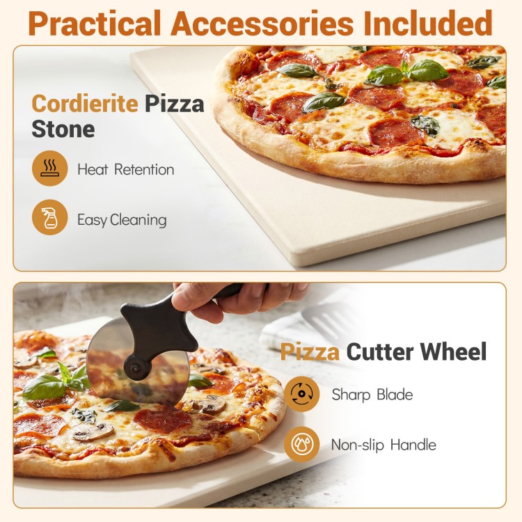 Cordierite pizza stone for indoor electric pizza oven, featuring heat retention and easy cleaning for perfect pizzas.