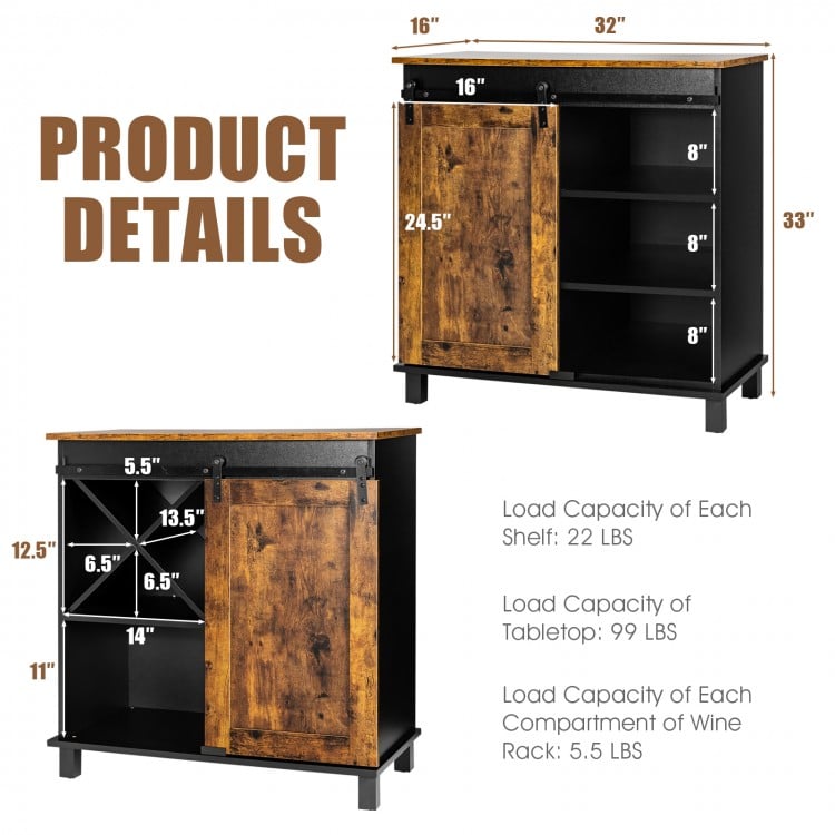 Industrial Storage Cabinet with Sliding Barn Door - Gallery View 5 of 11