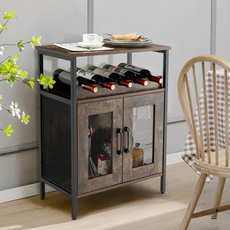 Industrial Sideboard Buffet with Removable Wine RackCoffee — free download