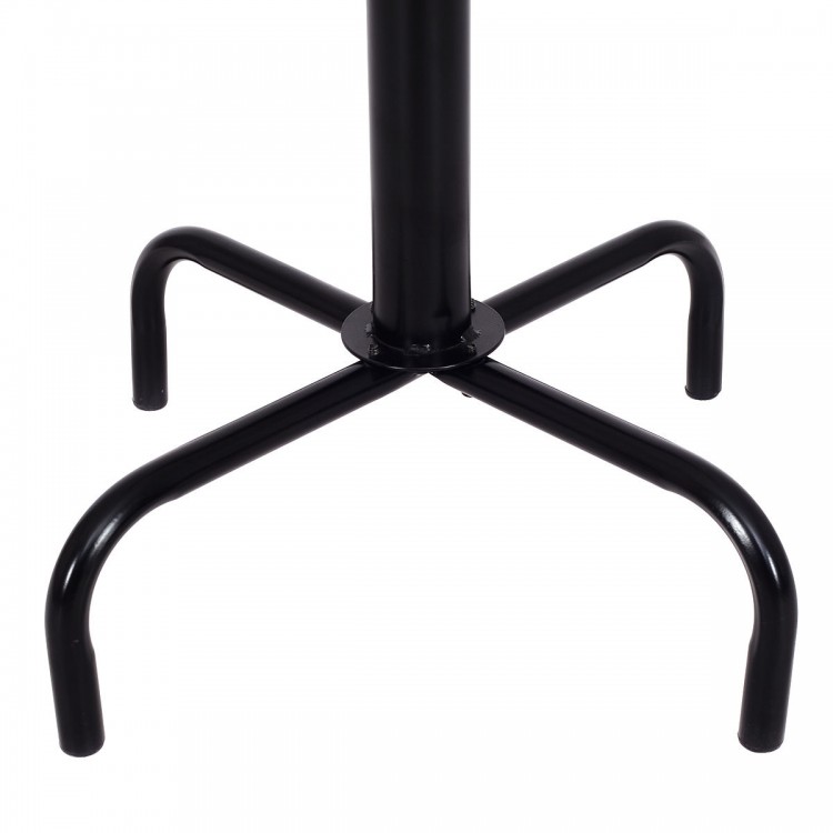 Black metal coat rack base with sturdy four-legged design, featuring premium powder-coated steel construction.