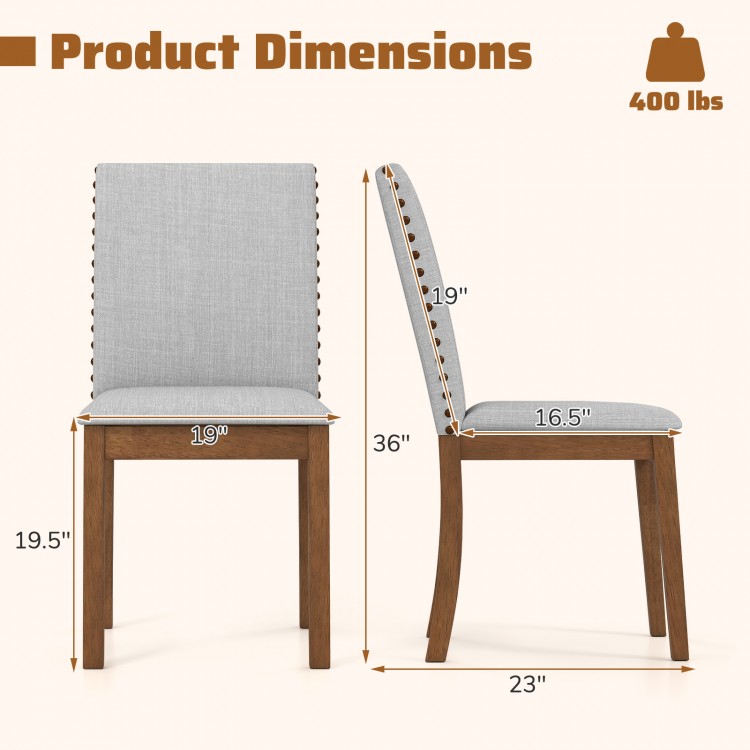 Upholstered Dining Chairs with Padded Seat for Living Room - Gallery View 4 of 8