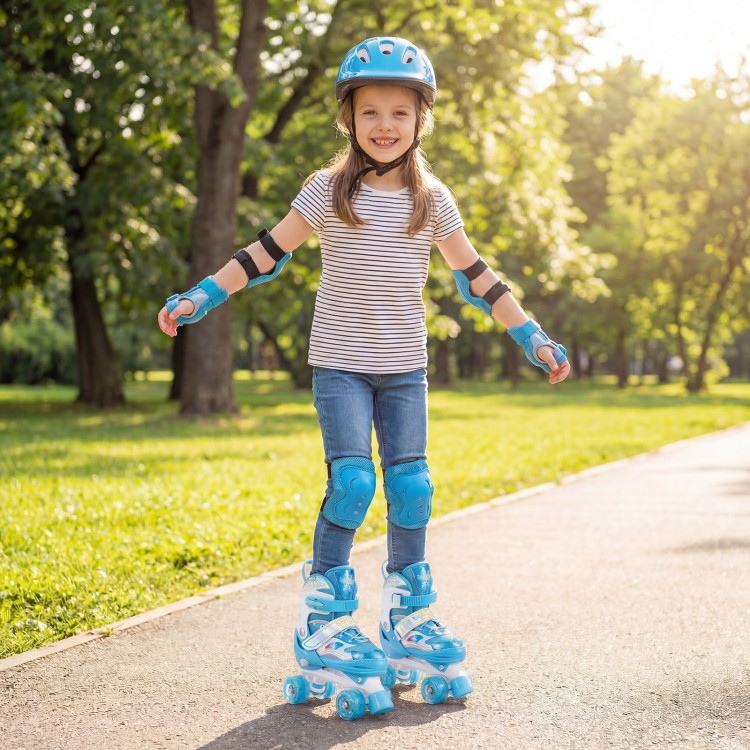 Kids Roller Skates for Girls Boys with Light-up Wheels and Safety Protection - Gallery View 5 of 9