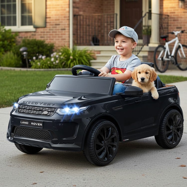 12V Kids Electric Car Licensed Land Rover with LED Lights, Music and Safety Belt - Gallery View 2 of 11