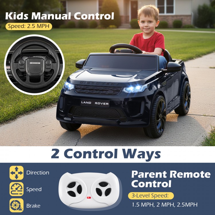12V Kids Electric Car Licensed Land Rover with LED Lights, Music and Safety Belt - Gallery View 6 of 11
