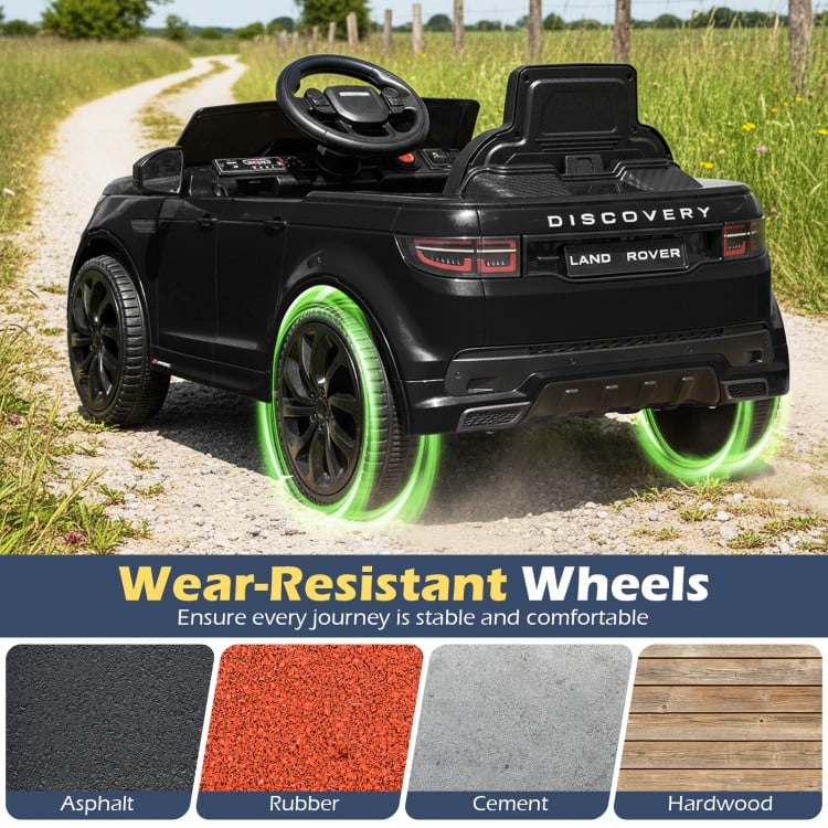 12V Kids Electric Car Licensed Land Rover with LED Lights, Music and Safety Belt - Gallery View 10 of 11
