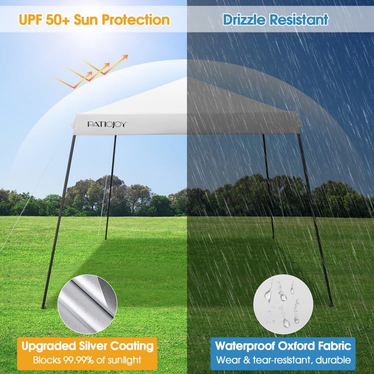 10 x 10 feet pop-up canopy with mesh sidewalls, waterproof oxford fabric, and UPF 50+ sun protection for outdoor events.