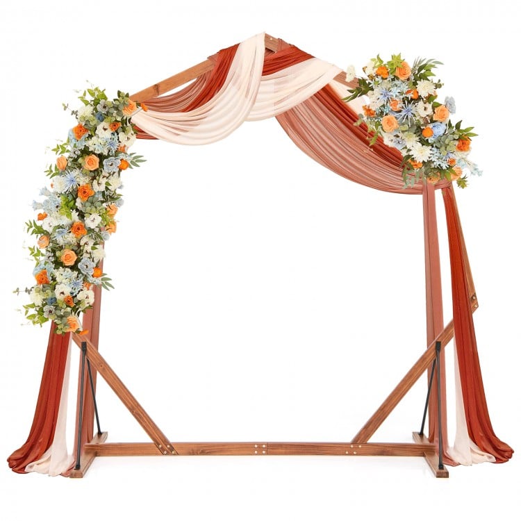 Wooden Wedding Arch Solid Wood Arbor Backdrop Stand for Wedding Ceremony - Gallery View 1 of 14