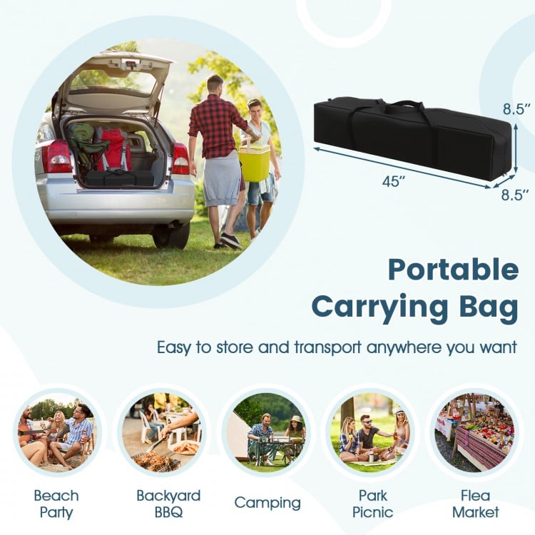 Portable carrying bag for 14 x 9.2 feet pop-up canopy tent, easy to transport for outdoor events and activities.