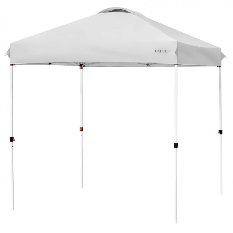 Gray 6.6 x 6.6 feet outdoor pop-up canopy tent with adjustable height, ideal for outdoor shade and activities.