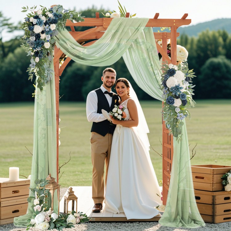 Garden archway trellis with lattice panels, perfect for outdoor weddings and climbing plants, featuring a classic.