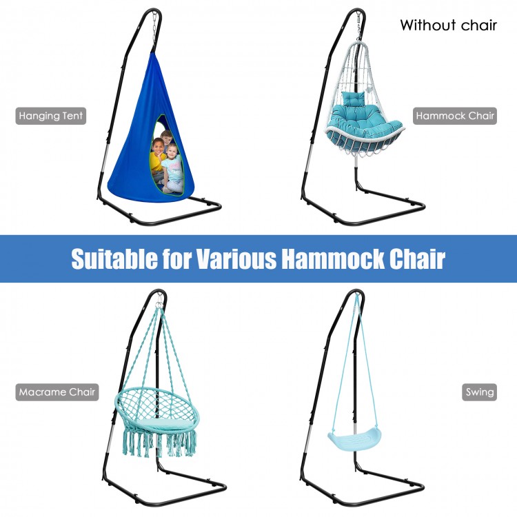 Adjustable Hammock Chair Stand Steel Frame for Outside - Gallery View 11 of 12