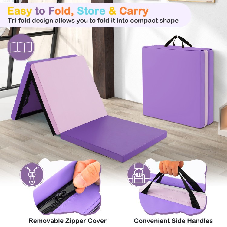 Octagon tumbling mat set features a tri-fold design with handles for easy transport and is ideal for gymnastics and fitness training.