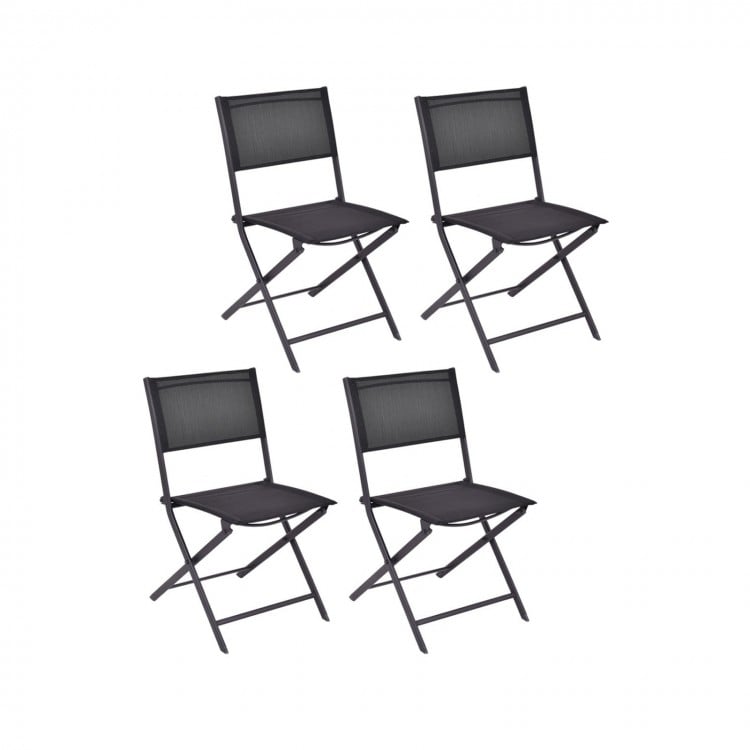 Outdoor Patio Folding Chairs Set of 4 - Gallery View 1 of 11