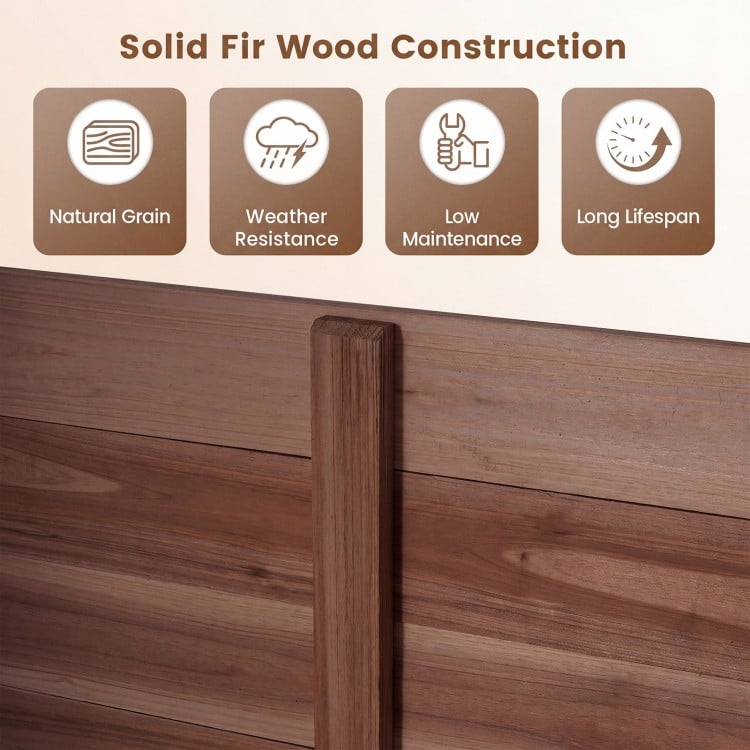 Outdoor privacy air conditioner fence made of solid fir wood, featuring natural grain and weather resistance for durability.