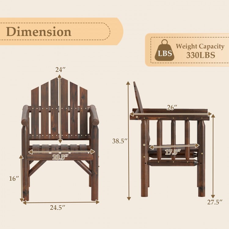 Outdoor wood armchair with a solid frame, high back, and armrests, perfect for patio and poolside relaxation.