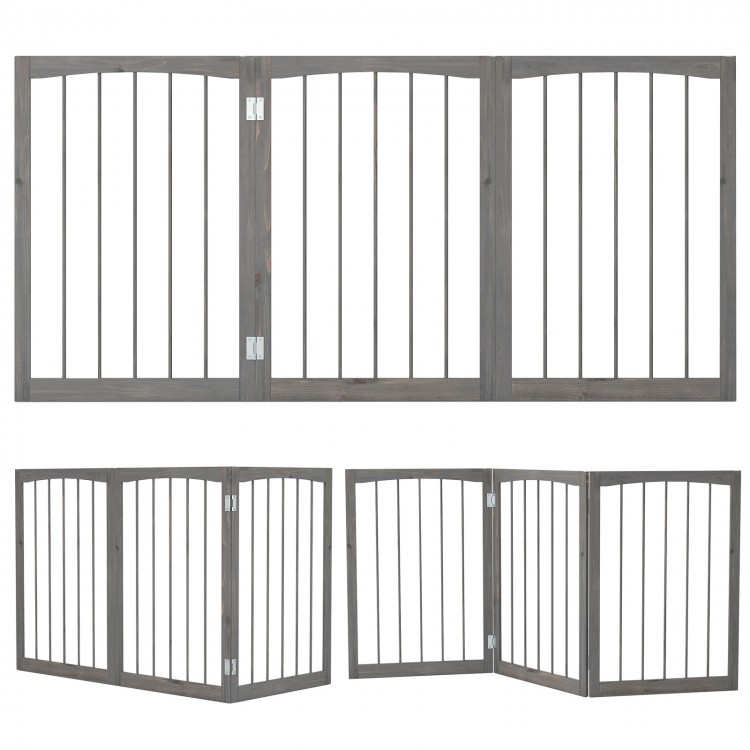  30 Inch Tall Wooden Pet Fence for Cats Small and Medium Dogs - Gallery View 4 of 9