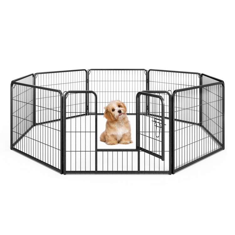 8 Panel 24/32/40 Inch Height Pet Fence Indoor Outdoor - Gallery View 1 of 10