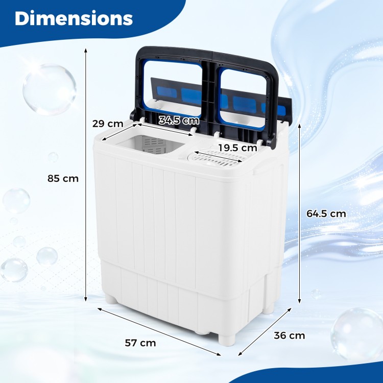 Portable Washing Machine with 18 LBS Washer and 8 LBS Spinner Combo - Gallery View 66 of 335