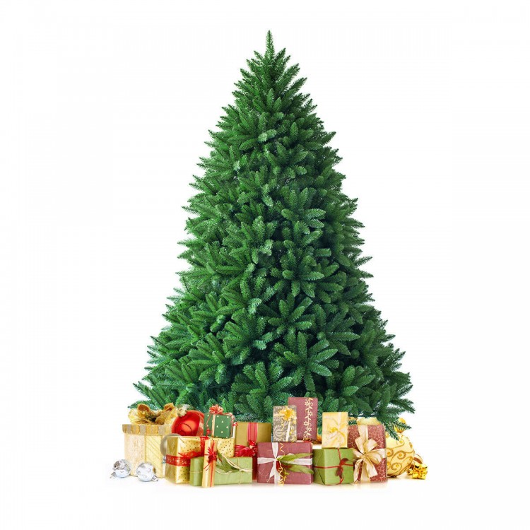 5 feet artificial fir Christmas tree with 600 branch tips, featuring a solid iron base and ample space for decorations.