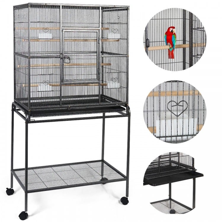 32" x 18" x 64" Large Bird Parrot Cage Costway Gallery View 5 of 12